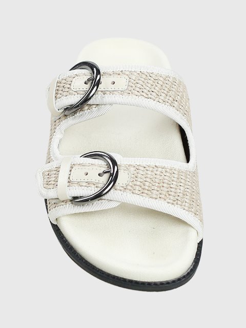 Бежевые шлепанцы WEEKEND MAX MARA: фото 4 - Invogue