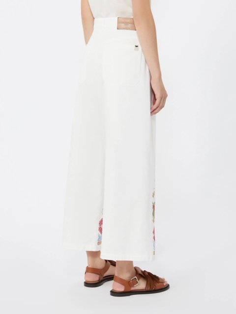Білі брюки Weekend Max Mara з чистої бавовни: фото 3 - Invogue