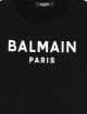 Чорна футболка Balmain з логотипом з бавовни: фото 2 - Invogue
