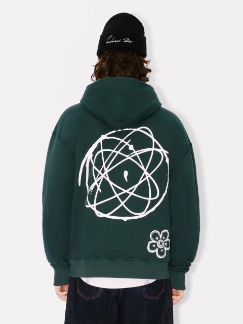 Зеленое худи KENZO из хлопка: фото 3 - Invogue