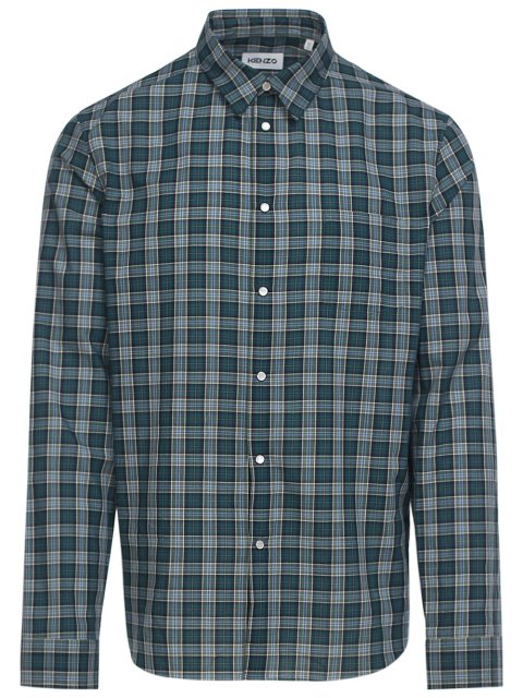 Зелёная рубашка KENZO: фото - Invogue