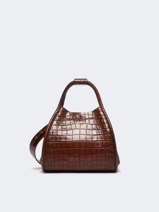 Коричнева сумка MAX MARA зі шкіри: фото 3 - Invogue