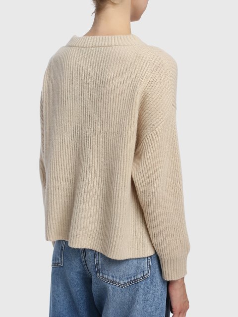 Кремовый свитер WEEKEND MAX MARA: фото 3 - Invogue