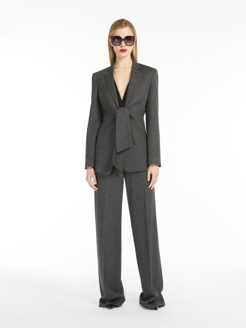 Темно-сірий жакет Max Mara з поясом: фото 4 - Invogue