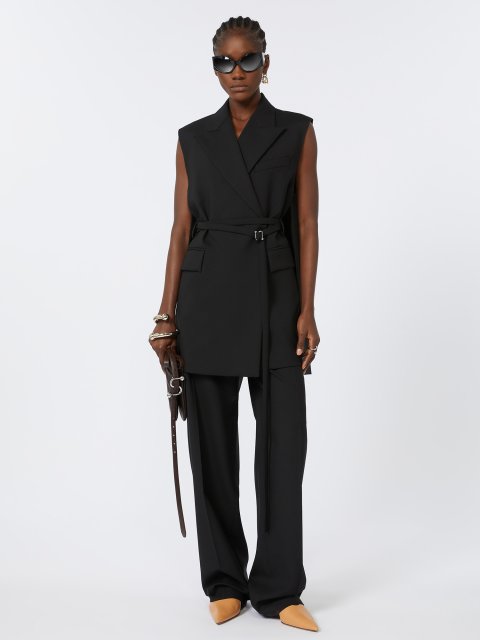 Чорні брюки SPORTMAX з вовни: фото 1 - Invogue