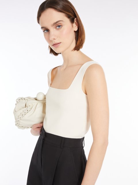 Кремовий топ Weekend Max Mara укорочений: фото 4 - Invogue