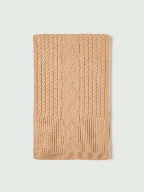 Темно-бежевый шарф Marella из шерсти: фото - Invogue