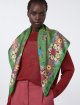 Зелена хустка з принтом Weekend Accessories з шовку: фото 1 - Invogue