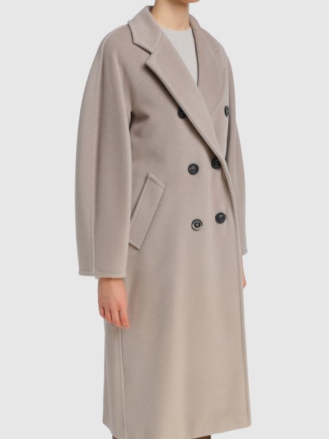 Кремовое пальто MAX MARA из шерсти и кашемира: фото 3 - Invogue