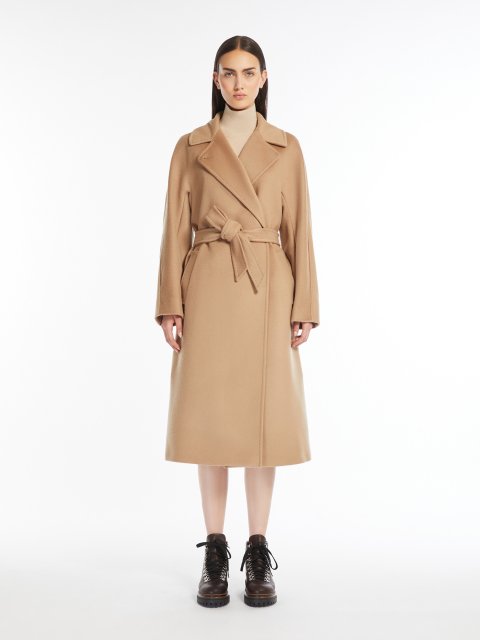 Темно-бежеве пальто WEEKEND MAX MARA з вовни: фото 1 - Invogue