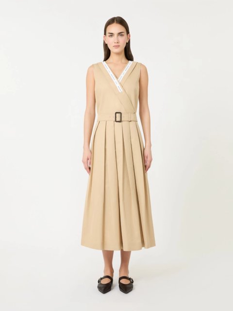 Бежева сукня Weekend Max Mara з суміші бавовни: фото 2 - Invogue