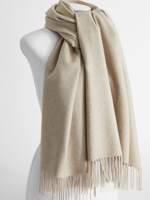 Кремовий шарф MAX MARA : фото 1 - Invogue