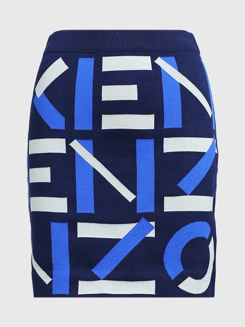 Тёмно-синяя юбка KENZO: фото - Invogue