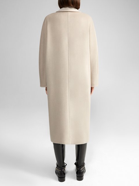 Серое пальто MAX MARA из смеси шерсти и кашемира: фото 3 - Invogue