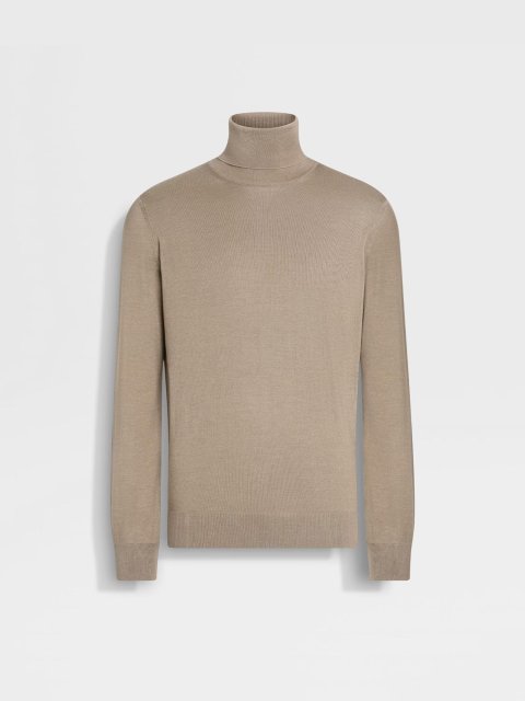 Бежевий светр ZEGNA з кашеміру та шовку: фото - Invogue