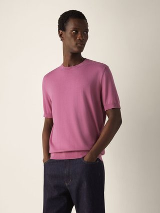 Розовый свитер ZEGNA из хлопка: фото 1 - Invogue