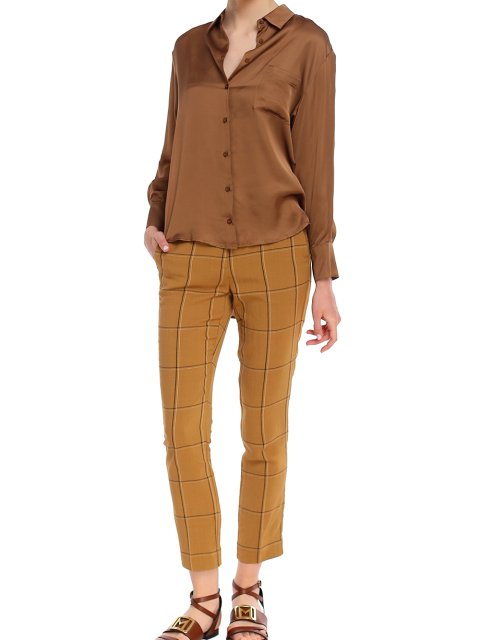 Коричневые брюки MARELLA: фото 1 - Invogue