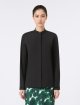 Черная рубашка MAX MARA из эластичного поплина: фото 2 - Invogue
