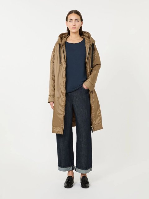 Темно-синя футболка Max Mara з бавовняного трикотажу: фото 1 - Invogue