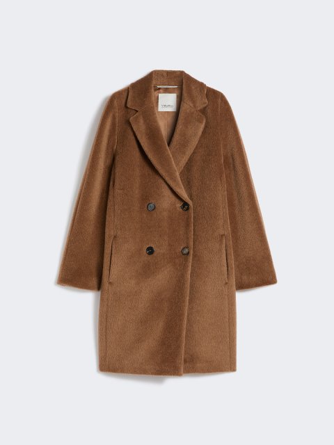 Коричневе пальто MAX MARA з альпаки та вовни: фото - Invogue