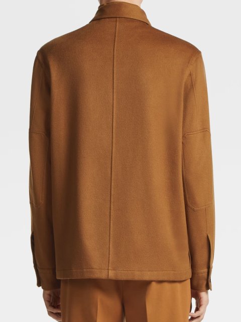 Карамельна сорочка Zegna з кашеміру з нагрудними кишенями: фото 2 - Invogue