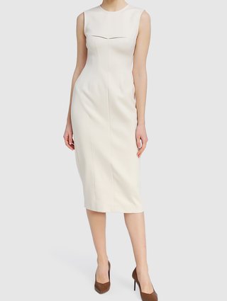 Молочное платье Sportmax: фото 1 - Invogue