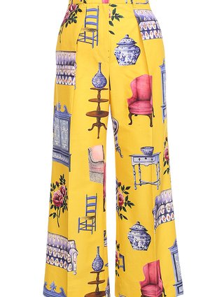Жёлтые брюки WEEKEND MAX MARA: фото - Invogue
