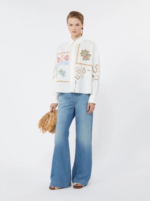Біла сорочка Weekend Max Mara з бавовни: фото 1 - Invogue