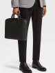 Чорна ділова сумка Zegna Edgy зі  шкіри наппа: фото 1 - Invogue