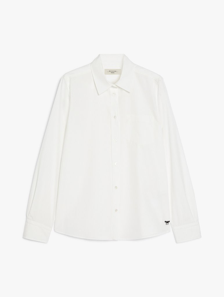 Біла сорочка WEEKEND MAX MARA з бавовни: фото - Invogue