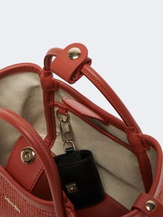 Терракотовая сумка Max Mara с эффектом рафии: фото 4 - Invogue