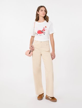 Белая футболка WEEKEND MAX MARA с принтом: фото 1 - Invogue