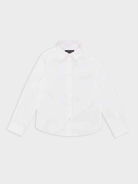 Біла сорочка EMPORIO ARMANI KIDS з бавовни: фото - Invogue