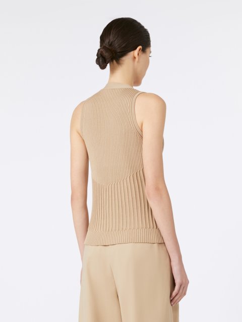 Пісочний жилет MAX MARA з суміші бавовни та віскози: фото 3 - Invogue