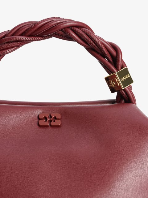 Бордовая сумка Ganni Bou маленькая: фото 3 - Invogue