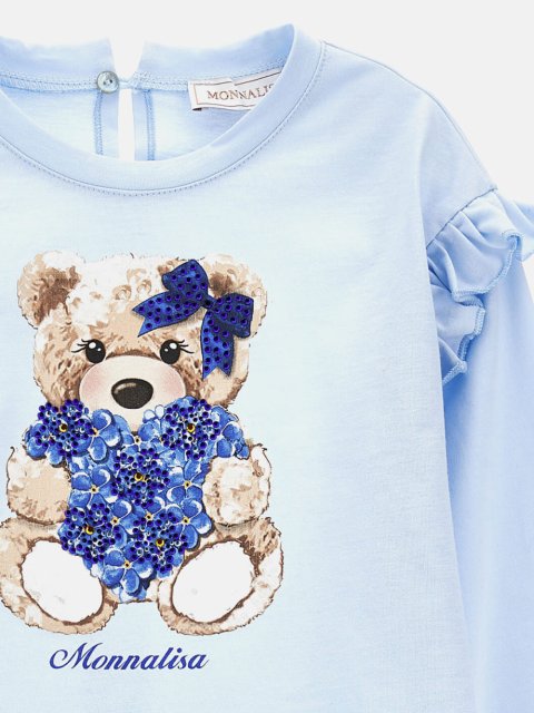 Блакитний джемпер MONNALISA : фото 2 - Invogue