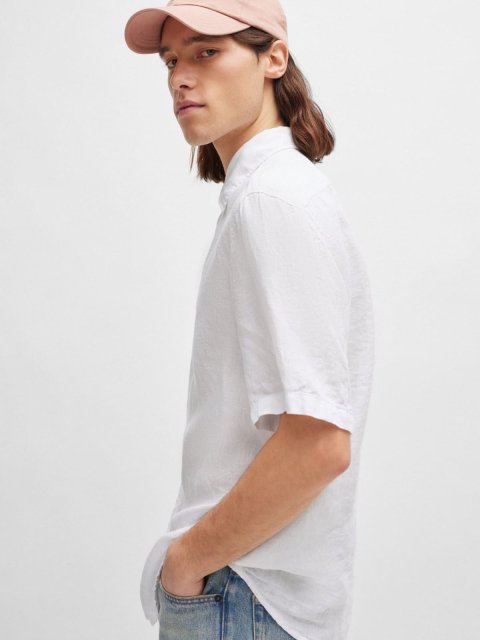 Белая рубашка BOSS: фото 4 - Invogue