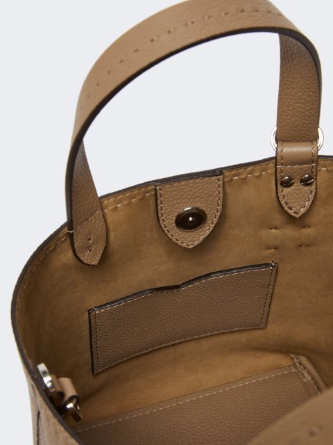 Светло-коричневая сумка MAX MARA из кожи: фото 5 - Invogue