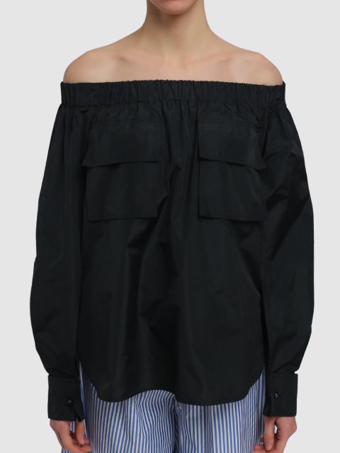 Чёрная рубашка MAX MARA: фото 3 - Invogue