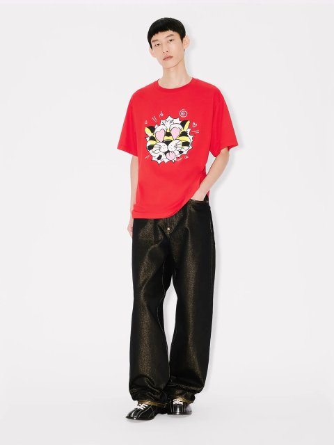 Бордова футболка KENZO з бавовняного трикотажу: фото 1 - Invogue