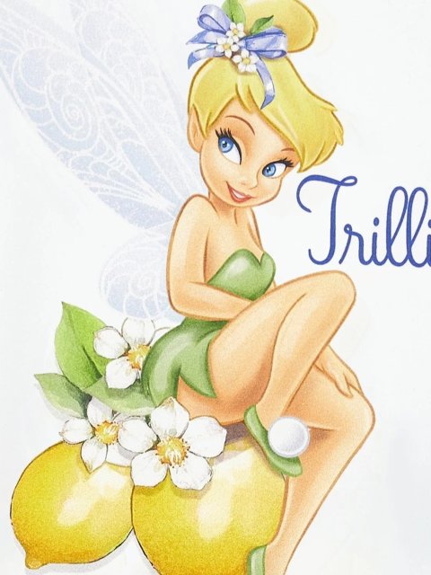 Біло-синя сукня з принтом Tinkerbell Monnalisa з бавовни: фото 3 - Invogue
