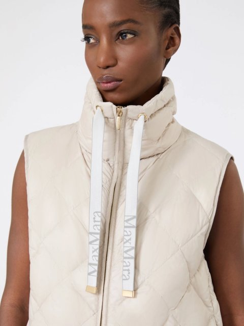 Бежевий жилет MAX MARA зі стьобаним візерунком: фото 4 - Invogue