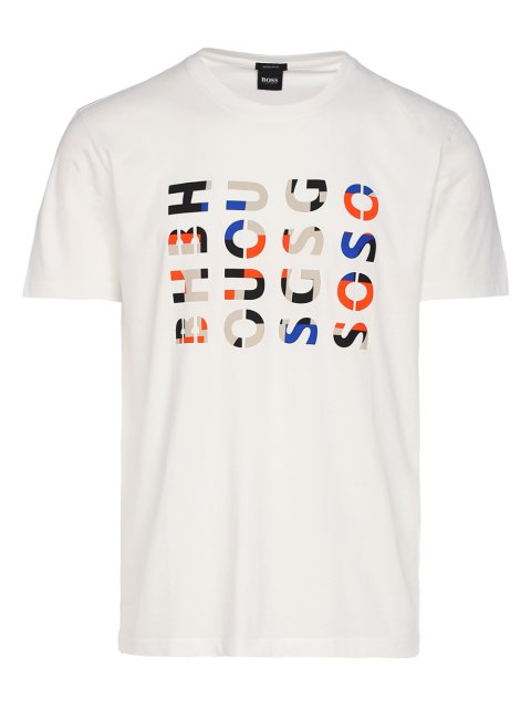 Белая футболка BOSS: фото - Invogue