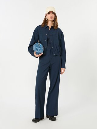 Темно-сині брюки Weekend Max Mara з вовни: фото 1 - Invogue