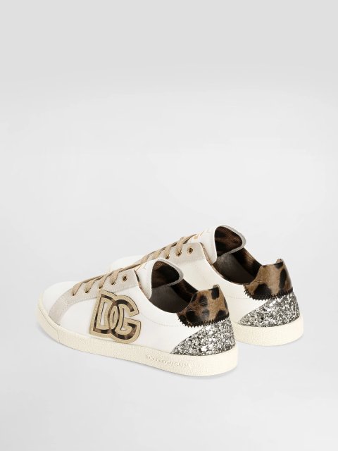 Детские кроссовки с глиттером и вышивкой Dolce&Gabbana: фото 2 - Invogue