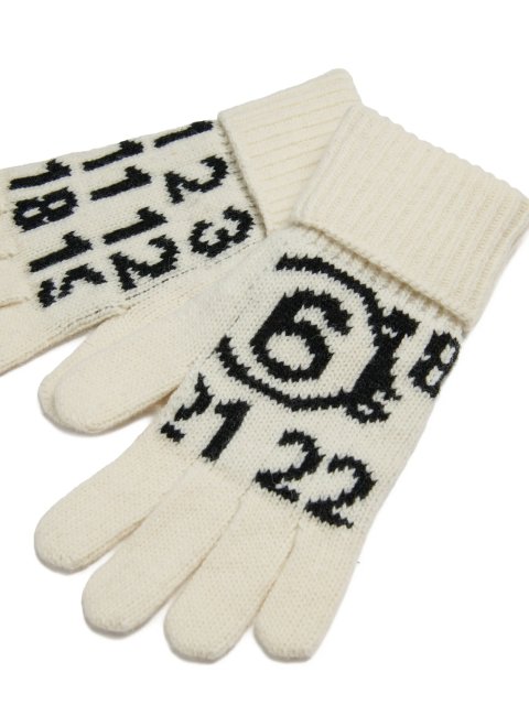 Білі рукавички MM6 MAISON MARGIELA KIDS з вовни: фото 2 - Invogue