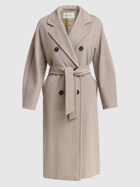 Кремовое пальто MAX MARA из шерсти и кашемира: фото - Invogue