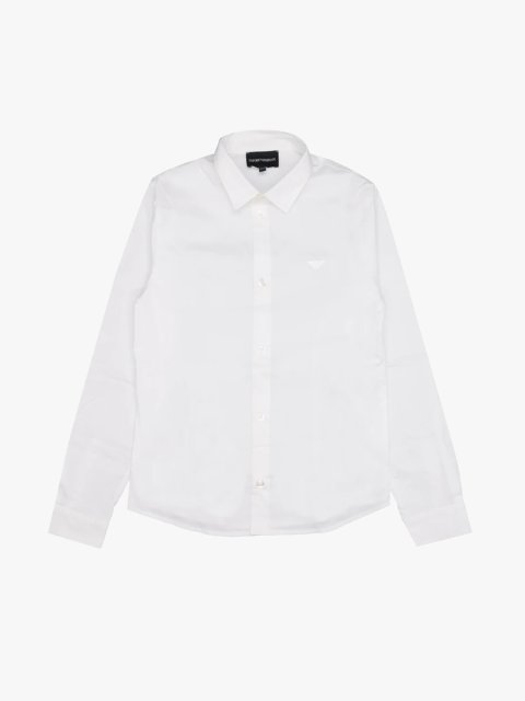 Біла сорочка EMPORIO ARMANI KIDS з бавовни: фото - Invogue