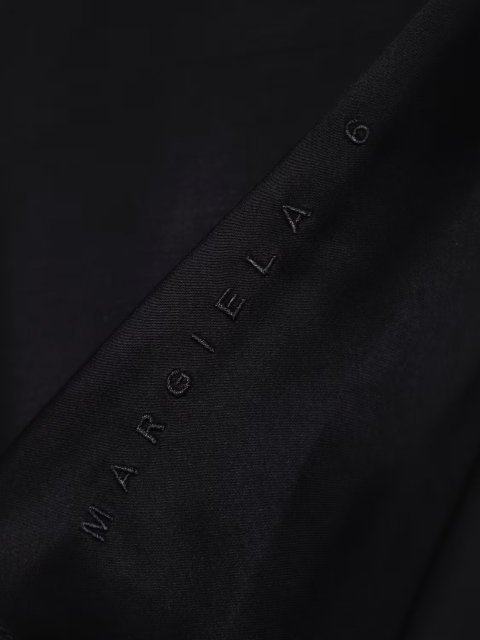 Чорна блуза MM6 MAISON MARGIELA KIDS : фото 2 - Invogue