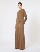 Коричневые брюки MAX MARA из шерстяного трикотажа: фото 1 - Invogue